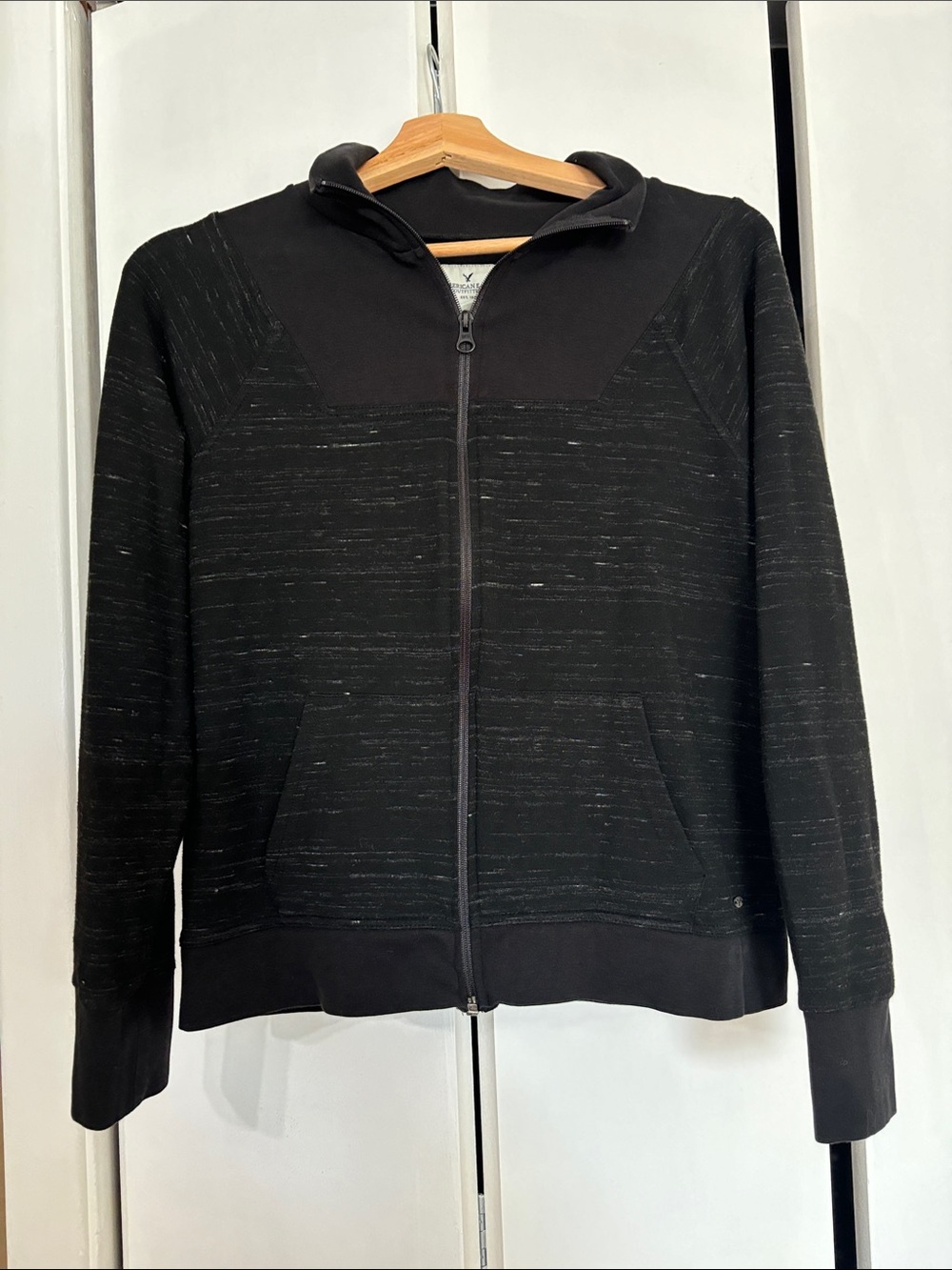 American eagle Black Full-Zip Hoodie Jacket